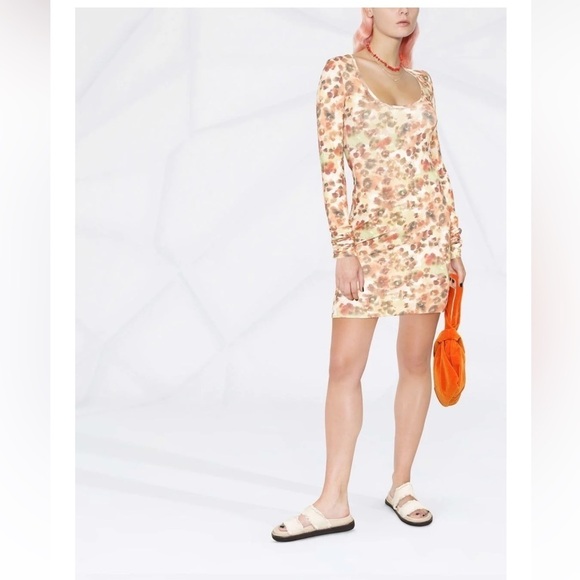 NEW Nanushka Cathleen Watercolor Mini Dress Size S 🌼 - Picture 1 of 11